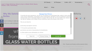 Happy Mothering - Glass Water Bottles