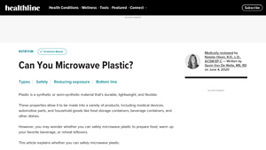 Healthline - Understanding Plastic Types