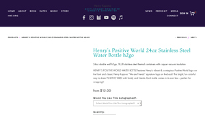 Henry Kapono - Positive World Water Bottle