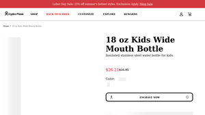 Hydro Flask - 18 oz Kids Wide Mouth Bottle