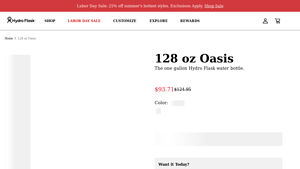 Hydro Flask - 128 oz Oasis Water Bottle