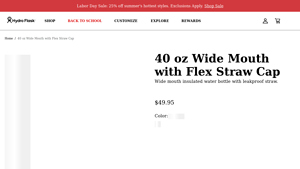 Hydro Flask - 40 oz Wide Mouth Water Bottle