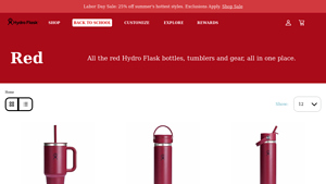 Hydro Flask - Red Water Bottles & Tumblers