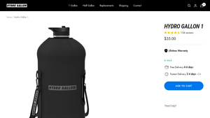 Hydro Gallon - 1 Gallon Water Bottle Jug