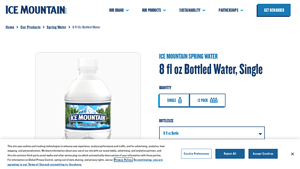 Ice Mountain® - 8 fl oz Bottled Water