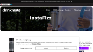 Drinkmate - InstaFizz Stainless Steel Carbonation Bottle