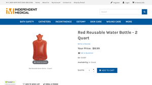 IndeMedical - Red Reusable Water Bottle