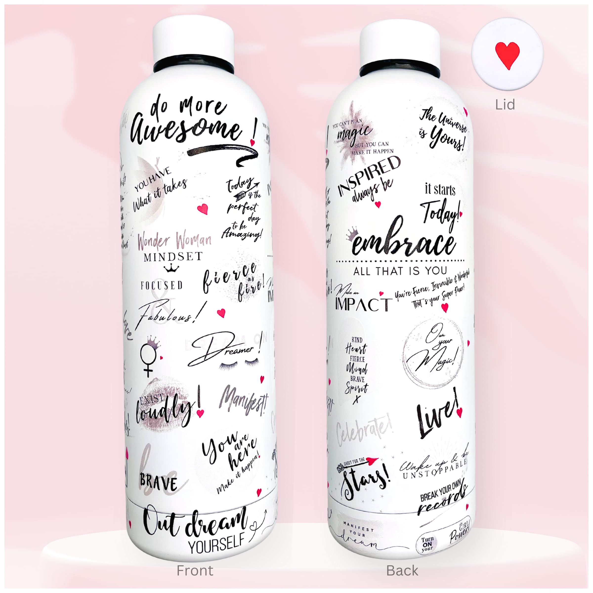 A stock image illustrating inspirational water bottle concepts