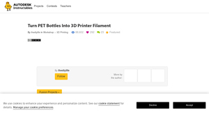 Instructables - PET Bottle to Filament Recycler