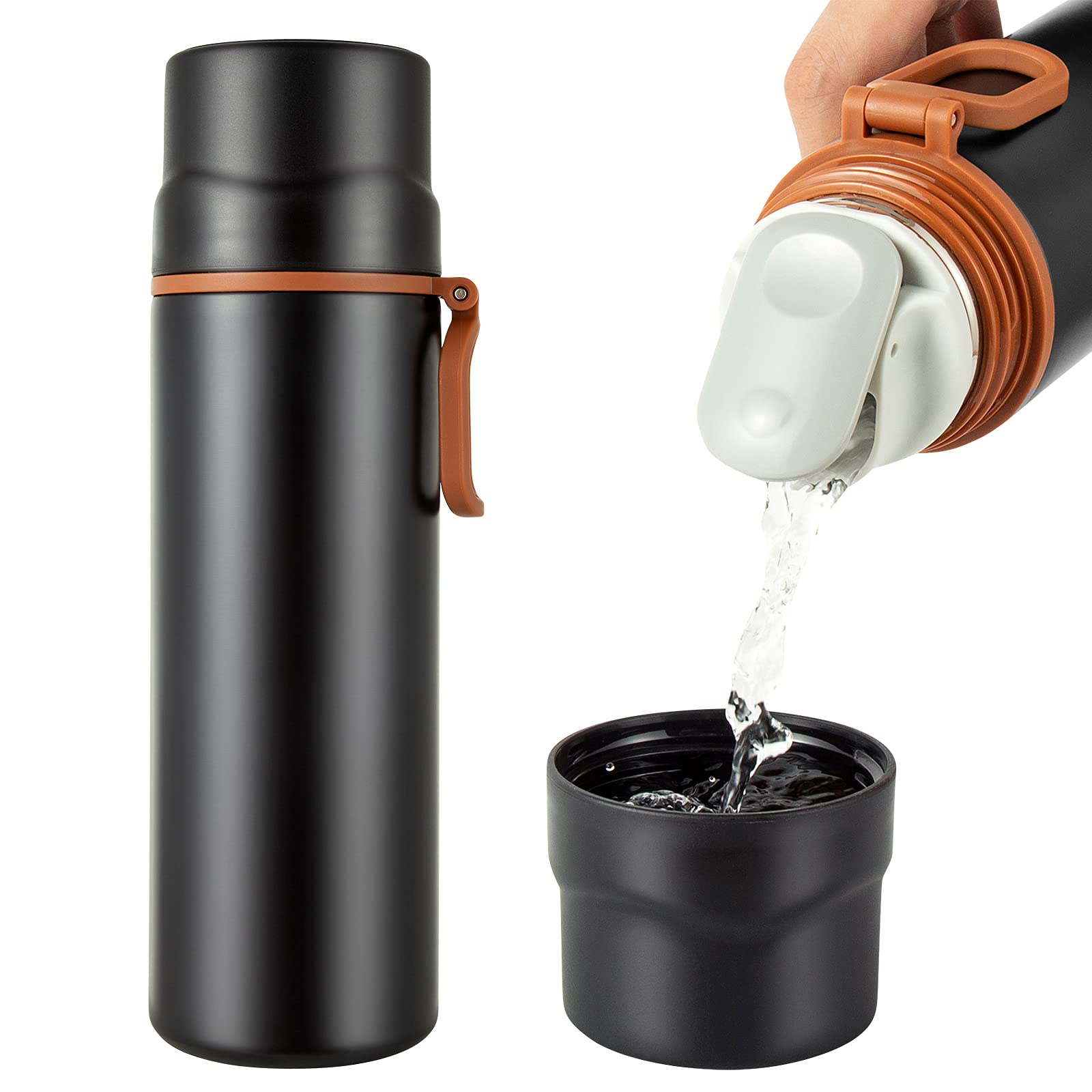 A stock image illustrating insulated water bottle for hot water concepts