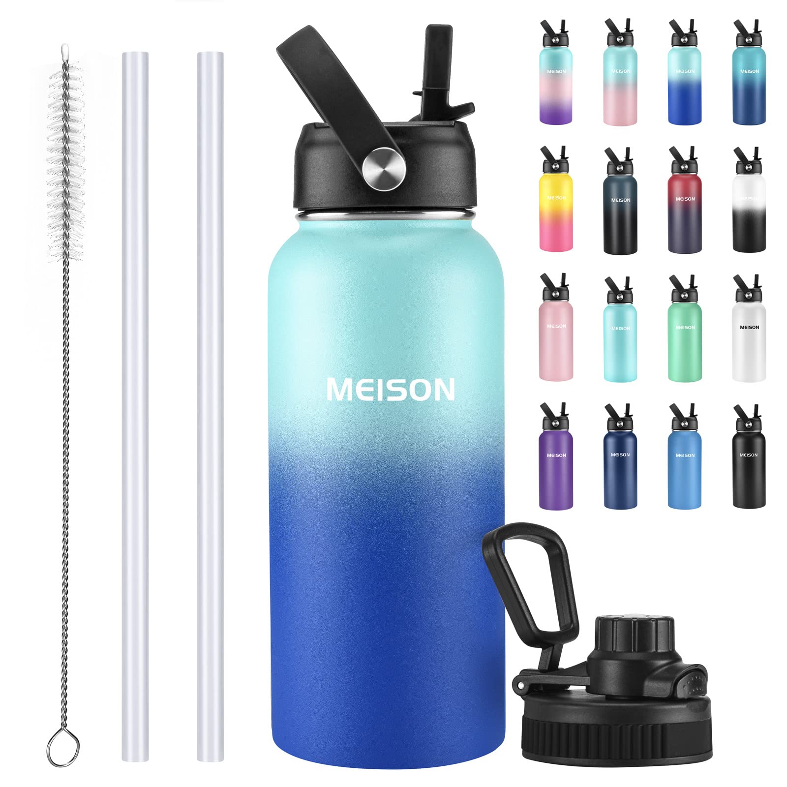 A stock image illustrating insulated water bottle with a straw concepts