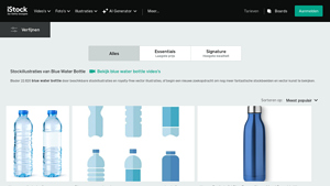 iStock - Blue Water Bottle Illustrations