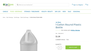 Jarstore - 1 Gallon Round Plastic Bottle