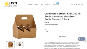 Jays Import - Cardboard Bottle Carrier