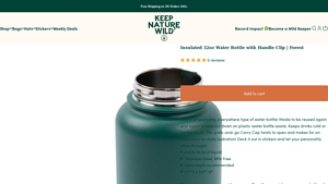 Keep Nature Wild - Insulated 32oz Water Bottle