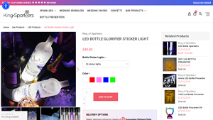 King of Sparklers - LED Bottle Sticker Lights