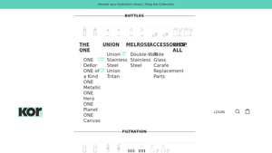 KOR Water - Melrose & ONE Bottles