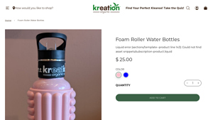 Kreation Juice - Foam Roller Water Bottles