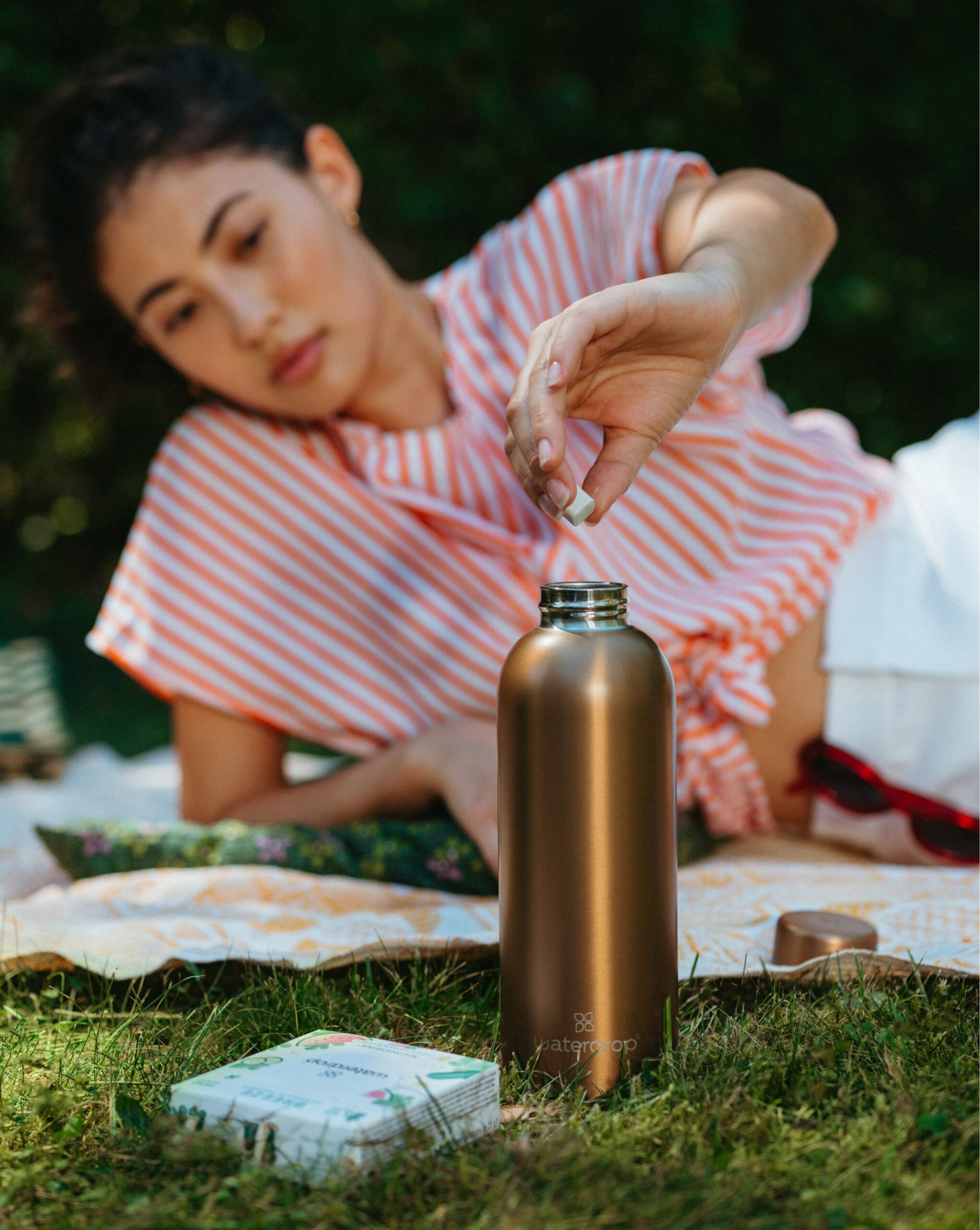 A stock image illustrating large metal water bottle concepts