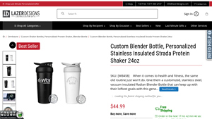 Lazer Designs - Custom Protein Shaker Bottle