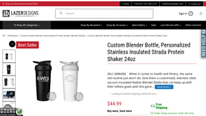 Lazer Designs - Custom Insulated Protein Shaker Bottles