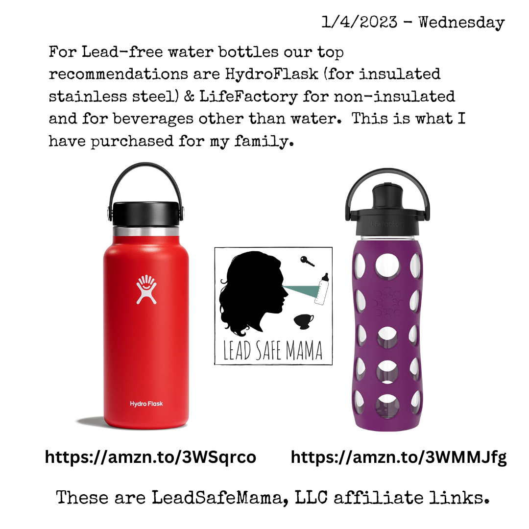 A stock image illustrating lead free water bottles concepts