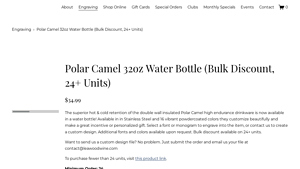 Polar Camel - 32oz Water Bottle