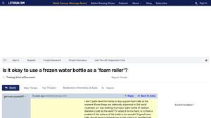 LetsRun - Frozen Water Bottle Foam Roller Alternative