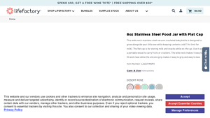 Lifefactory - 8oz Stainless Steel Baby Bottle