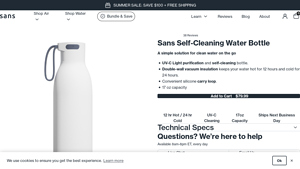 Sans - Self-Cleaning Water Bottle