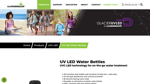 Luminor - Glacier UV LED Water Bottle