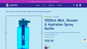Lunatec Gear - 1000ml Mist, Shower & Hydration Spray Bottle