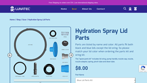 Lunatec - Hydration Spray Lid Parts