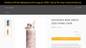 LuteLocker - Checkered Wide Mouth 32oz Hydro Flask