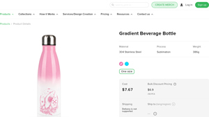 Peaprint - Gradient Beverage Bottle