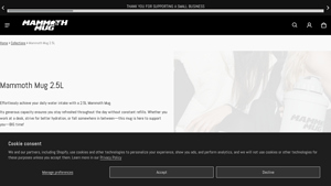 Mammoth Mug - 2.5 Litre Water Bottle