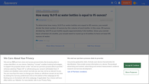Math Answers - Water Bottle Calculation
