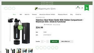 Maximum Slim - Stainless Steel Water Bottle