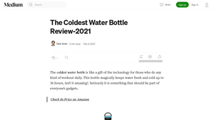 The Coldest Water - Insulated Bottle