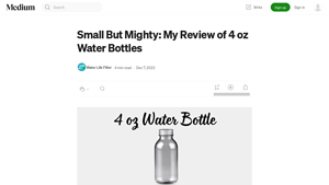 Medium - 4 Ounce Water Bottles