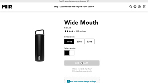 Miir - Wide Mouth Vacuum Insulated Water Bottle