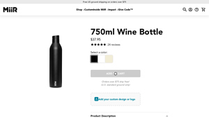 MiiR - 750ml Wine & Beverage Bottle