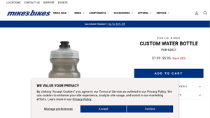 Mike's Bikes - Custom Water Bottle