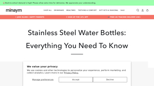 Minaym - Stainless Steel Water Bottles