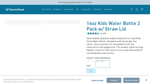 MyThermoFlask - 16oz Kids Water Bottle Two Pack