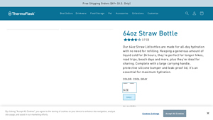 MyThermoFlask - 64oz Straw Bottle