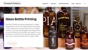 Norman's Printery - Glass Bottle Printing