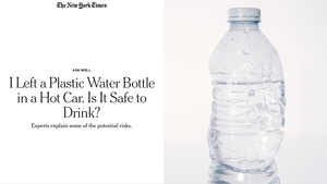 NY Times - Plastic Water Bottles