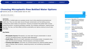Olympian Water Testing - Microplastics in Bottled Water
