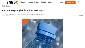 One5C - Recyclable PET Plastic Bottles